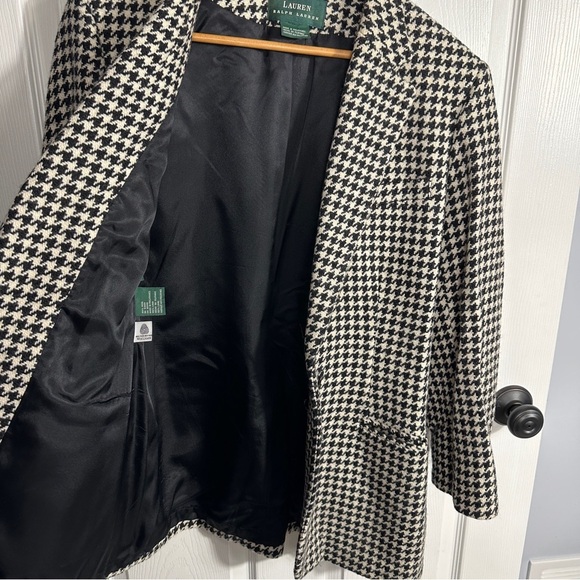 Lauren Ralph Lauren 100% wool women's blazer, size tag removed, houndstooth - Picture 11 of 13